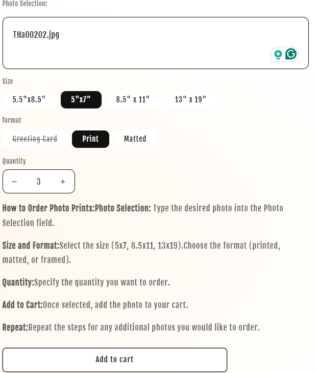 Photo Prints and Greeting Cards